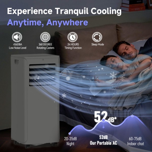 Line Blaster 12000 BTU Portable Air Conditioners with Digital Remote,3-in-1 AC Units for Rooms with Installation Kit for Home/Office/Dorms